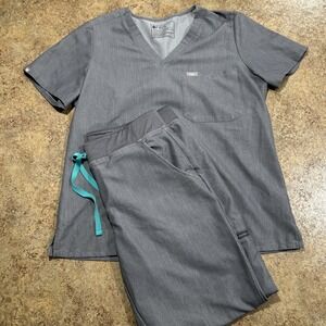 figs scrubs women set large Gray Technical Collection Joggers